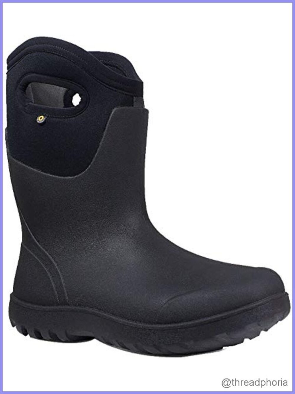 Waterproof 7mm Neoprene Mid-Calf Snow Boot Insulated Round Toe